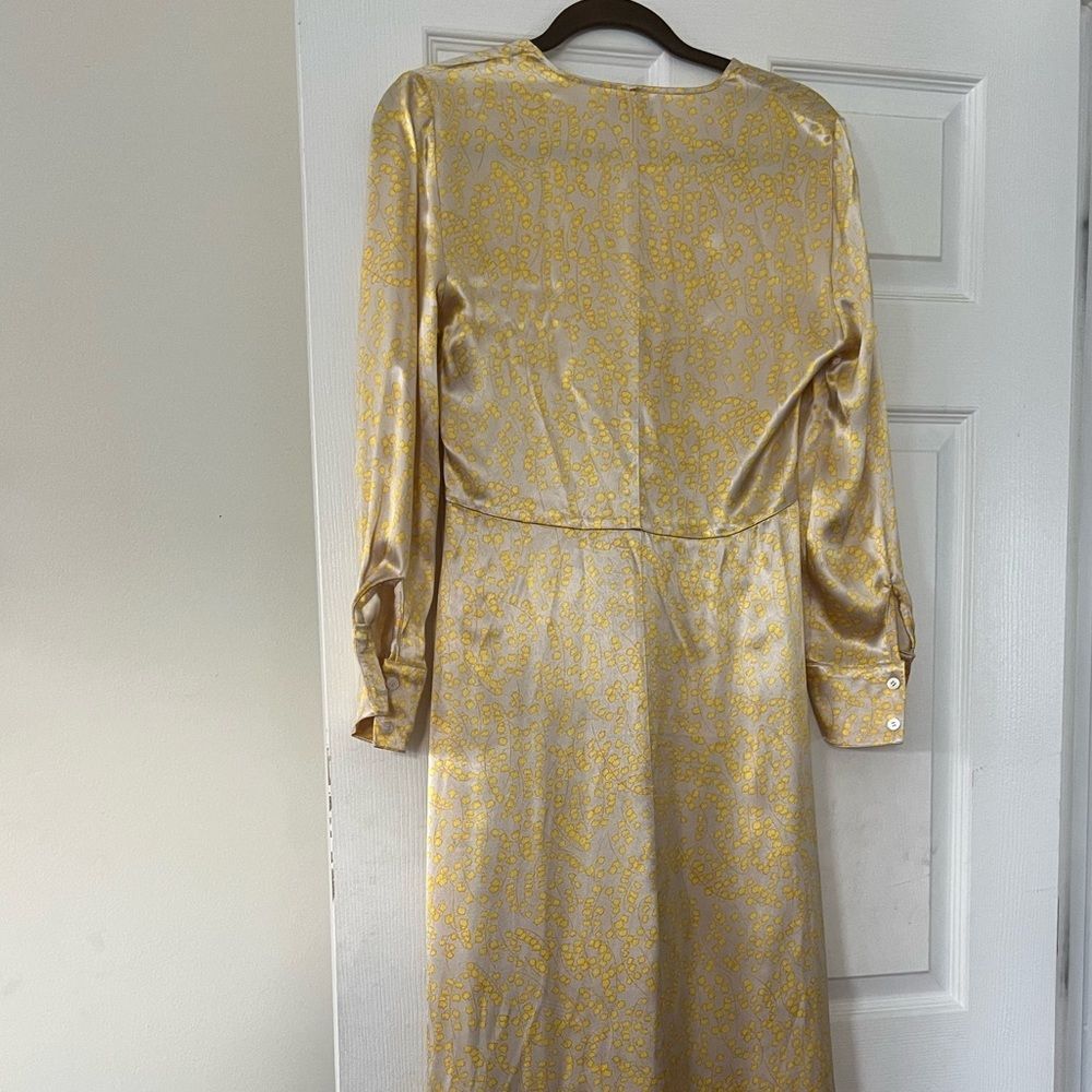 Ganni Cameron V-neck Floral Satin Maxi Dress - Picture 15 of 15